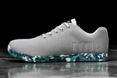 Nobull Superfabric Arctic Men's Trainers Grey Turquoise | Australia (DX3827)
